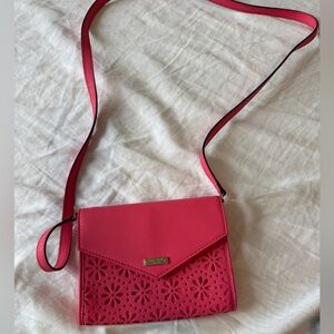 Kate spade pink flower mini crossbody